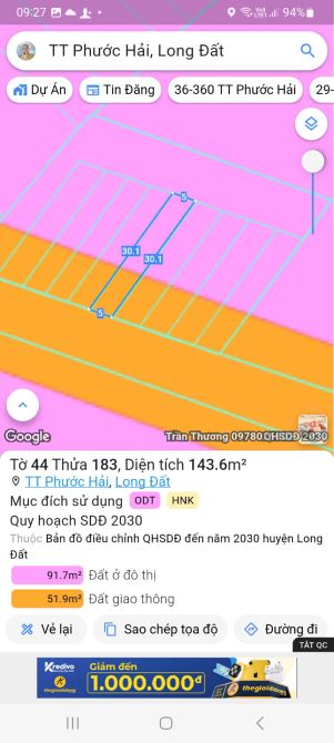 Mở bán 10 lô F0 sẵn sổ khu vực ven Biển Phước Hải - Đối diện Ủy Ban xã Phước Hải ,TP HCM - 9