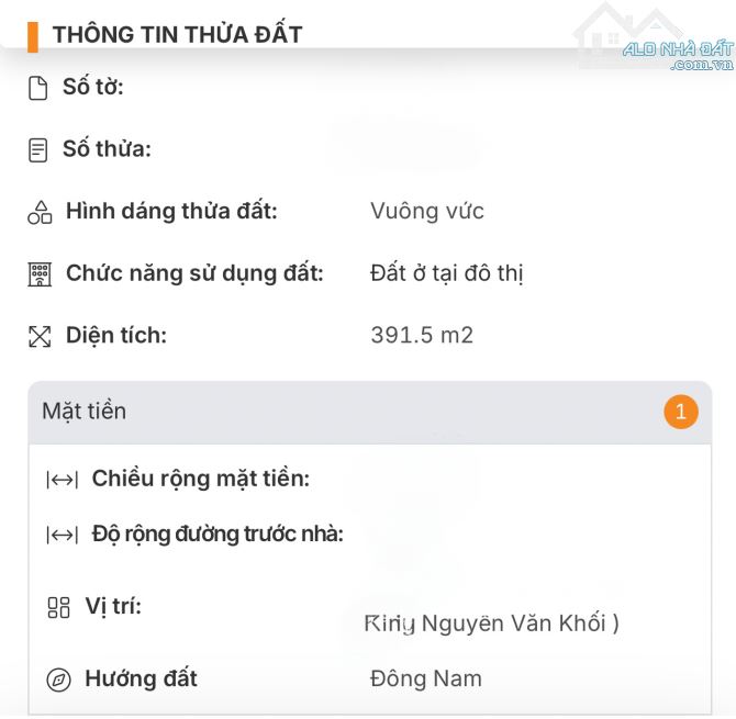 392m2, BÁN NHÀ CŨ HẺM Ô TÔ, 1/ NGUYỄN VĂN KHỐI, P8 GÒ VẤP, 23.x TỶ - 1