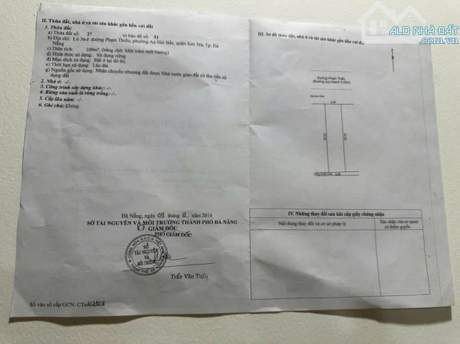Bán nhanh đất mặt tiền đường Phạm Thiều khu biển Phước Mỹ, Sơn Trà, Đà Nẵng. - 2