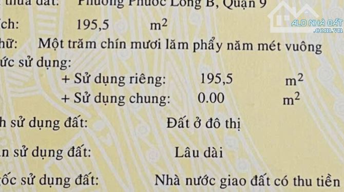 ĐẤT BIỆT THỰ GIA HOÀ | 195M2 | SỔ RIÊNG VAY ĐƯỢC | 19.X TỶ | XÂY BIỆT THỰ - 3