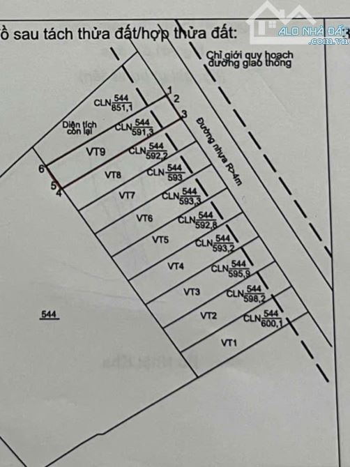 Chủ gửi bán 10 lô F0 đường nhựa lớn đi biển 2km - xã Phước Hải ,Tp HCM -DT 592m 10x59m - 4