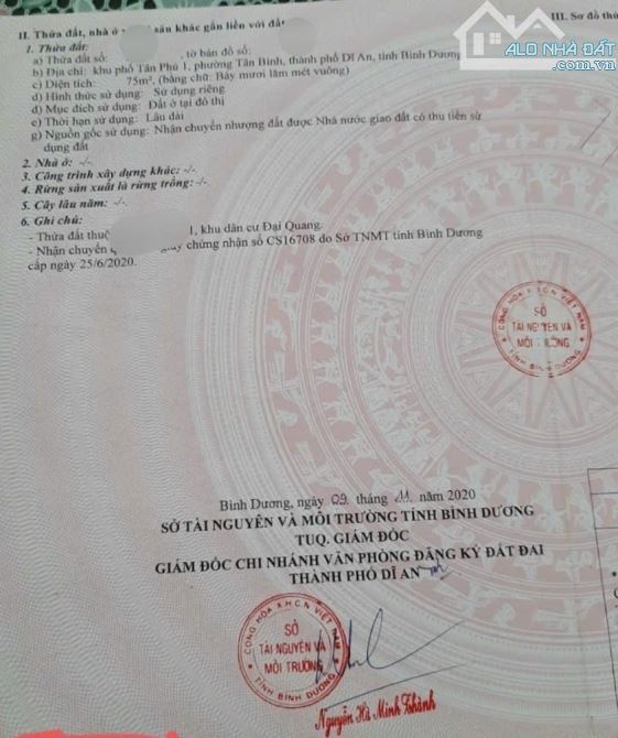 Đất KDC Đại Quang, gần ngã tư Chiêu Liêu, phường Tân Bình, Tp Dĩ An - 5