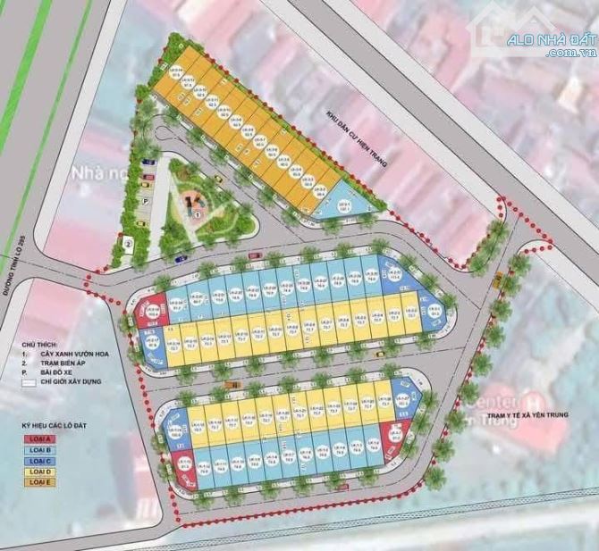 BÁN ĐẤT DỰ ÁN YÊN TRUNG RESIDENCE, YÊN PHONG, BẮC NINH. 90M2 - 2,3 TỶ - 1
