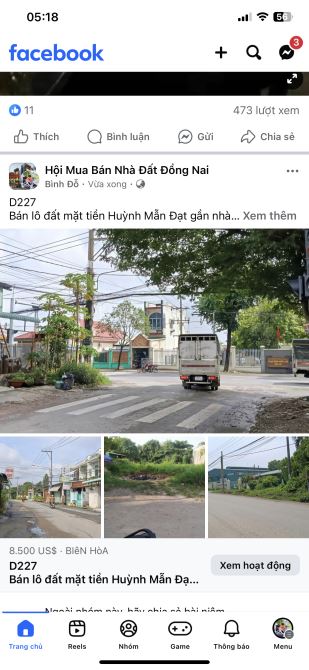 D227 Bán lô đất mặt tiền Huỳnh Mẫn Đạt gần nhà máy nước Hóa An, Biện Hòa - 3