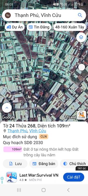 Bán lô đất sổ riêng thạnh phú vĩnh cửu - 3