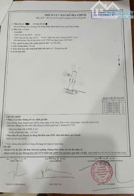 Đất gần ngã ba Cây Điệp, phường Tân Đông Hiệp, TP Dĩ An. 2,9 tỷ - 4