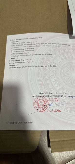 Bán lô đất mặt tiền đg đồi mười ngày UBND nhơn phú dt 82m2 giá 2ty350