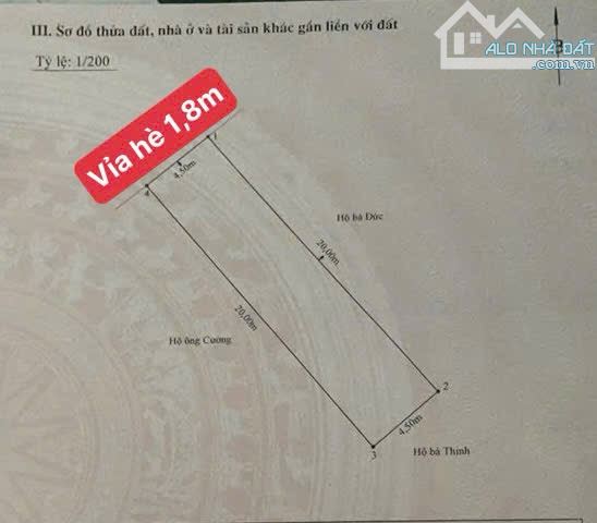 Chuyển nhượng lô đất mặt đường Khúc Thừa Dụ, Thiên Lôi, Lê Chân, Hải Phòng