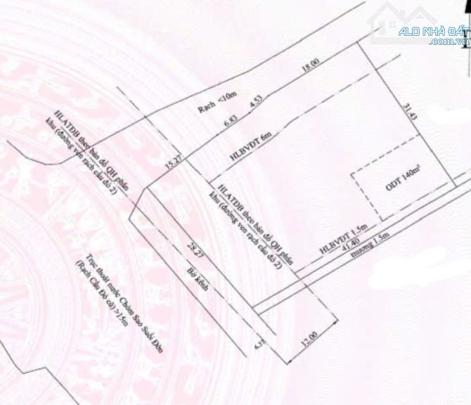 Bán 1.230m2 đất, có 140m2 thổ cư ở đừơng Bình Nhâm 19, Thuận An, BD.  Giá 17 tỷ