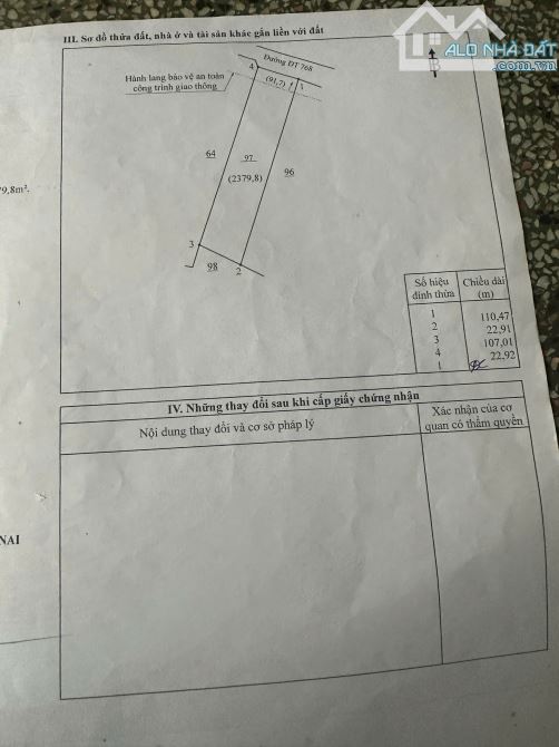💥 Lô đất vàng đường 768 – Trị An – 2300m² – rào B40 – 250tr 1 mét!💥 - 1