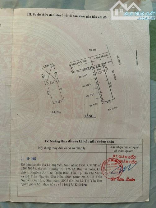 Bán nhà nở hậu đường Bùi tư toàn diện tích 4 x 15 có một lầu giá 5 tỷ thương lượng - 3