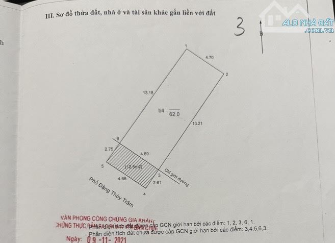 BÁN NHÀ MẶT PHỐ ĐẶNG THÙY TRÂM, 74M2. MT: 4,7M. - 6