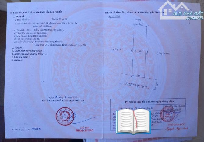chính chủ gửi bán đất MẶT ĐƯỜNG NGÔ GIA TỰ HẢI AN