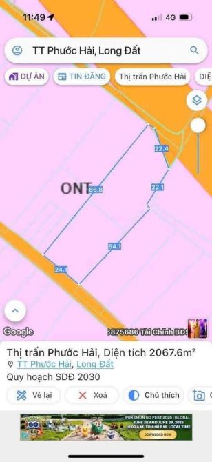 ÔNG ANH KẸT TIỀN BÁN GẤP LÔ ĐẤT NHÀ VƯỜN THỊ TRẤN PHƯỚC HẢI - BRVT CÁCH BIỂN CHỈ 1KM