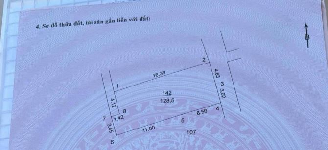 Bán đất cổ nhuế, ngõ thông, ô tô, đt 128,5m, Mt 7.6m