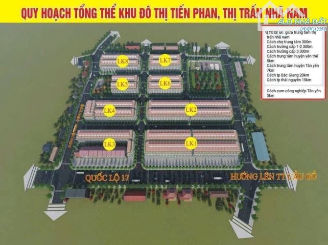 BÁN LÔ ĐẤT KĐT TIẾN PHAN NHÃ NAM, TÂN YÊN, BẮC GIANG - 85M2 - 1,8 TỶ