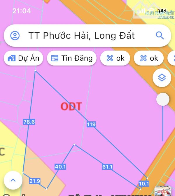 Lô biệt thự vườn biển Phước Hải- dt:3342m2-ngang 10m-nở hậu 78m-giá 5ty350, ngay tl 44b