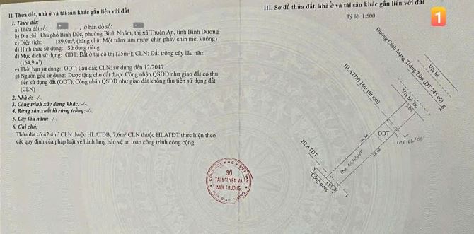 Bán đất 5x38m, mặt tiền đường Cách Mạng Tháng 8 p. Bình Nhâm - 1