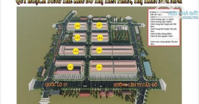 BÁN LÔ ĐẤT KĐT TIẾN PHAN NHÃ NAM, TÂN YÊN, BẮC GIANG - 85M2 - 1,8 TỶ - 1