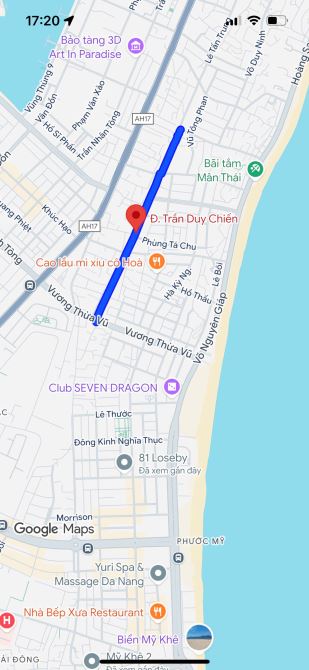 Bán đất mặt tiền đường (10m5) Trần Duy Chiến – Gần Vương Thừa Vũ. DT 114m2, giá 13 tỷ 3 tl - 1