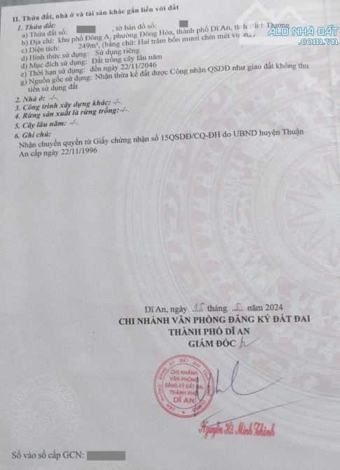Đất gần trường cấp 2 Đông Hoà, phường Đông Hòa, TP Dĩ An 4,5 tỷ - 2