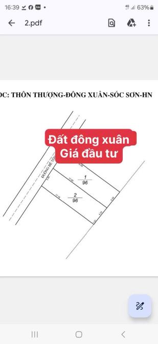NỔ ĐẤT  ĐÔNG XUÂN THÔN THƯỢNG ĐÔNG XUÂN S ÓC SƠN DT 96 M FUN TC - 2