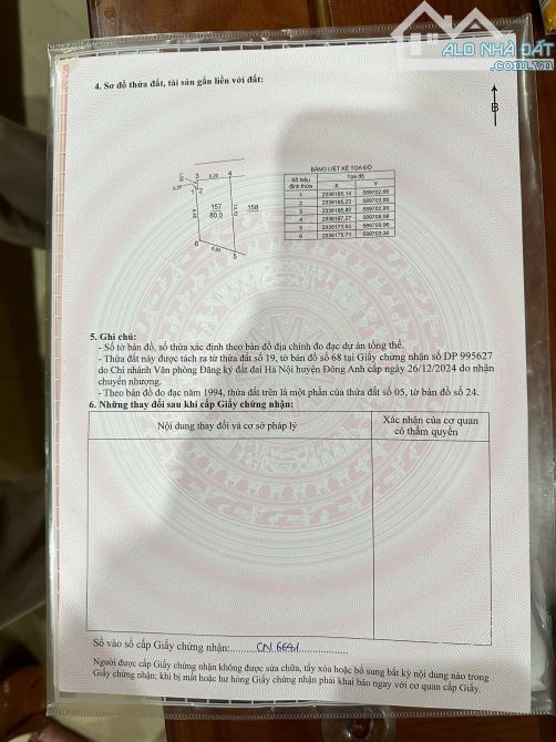 Cần bán lô đất 80m2 tại Xóm Gà xã Cổ Loa huyện Đông Anh Hà Nội. - 4