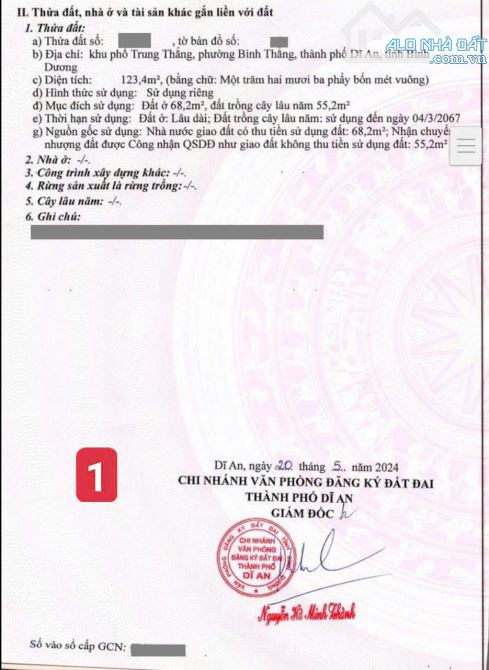 Đất gần làng đại học quốc gia, phường Bình Thắng, TP Dĩ An. 3,3 tỷ - 9