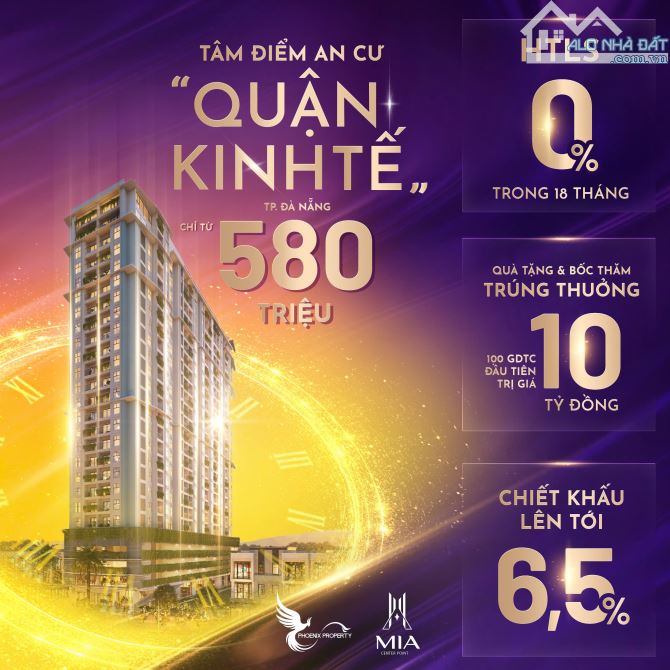 Bán nhanh căn 2 Phòng ngủ dự án Mia Center Point view biển giá chỉ từ 2,6 tỷ/ căn