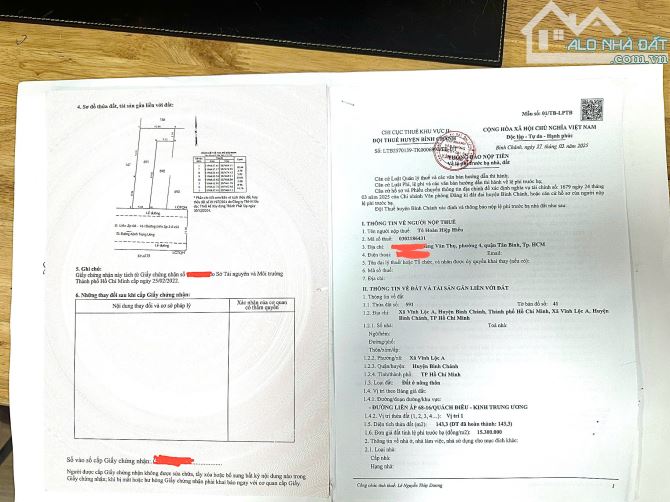 Bán đất mặt tiền đường Liên ấp 2-6, xã Vĩnh Lộc A, Bình Chánh