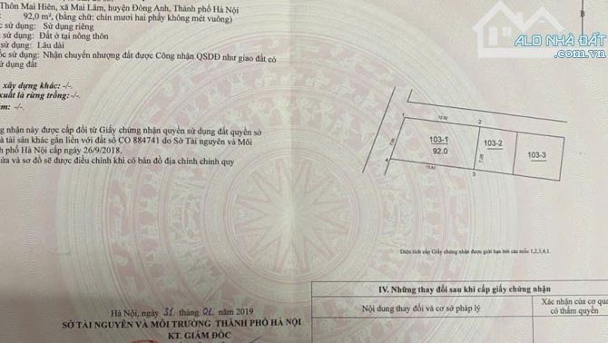 Bán đất Mai Lâm Đông Anh,92m2, 9 tỉ, mặt phố kinh doanh sầm uất , hàng xóm Vinhomes Cổ Loa