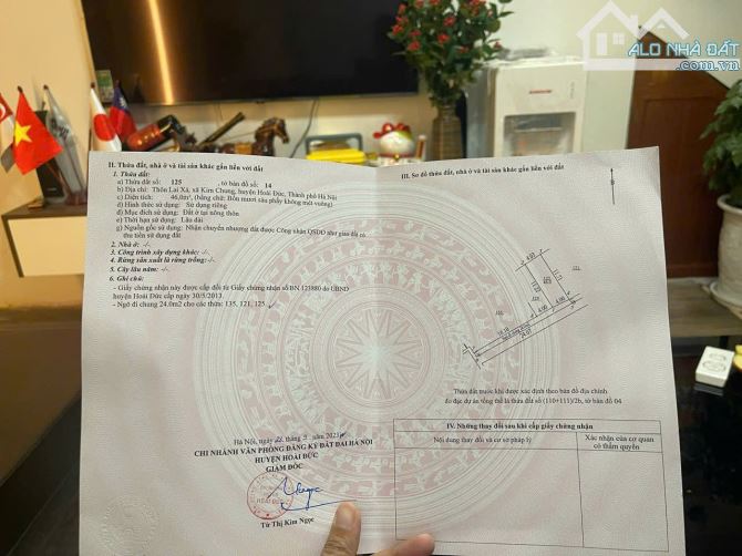 Bá,n Nhà Dân Xây Lai Xá - Kim Chung, 46m2*4Tầng, Ngõ thông ôtô đỗ cửa gần chợ 50m ra QL32. - 11