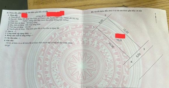 BÁN LÔ ĐẤT ĐẤU GIÁ X2 YÊN VINH THANH LÂM MÊ LINH -HN Cạnh KĐT-HUD - 1