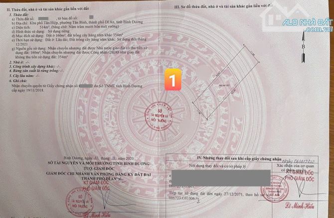 Bán đất 13.1x43.7m, hẻm Trương Văn Vĩnh p. Tân Bình gần chợ Phú An - 1
