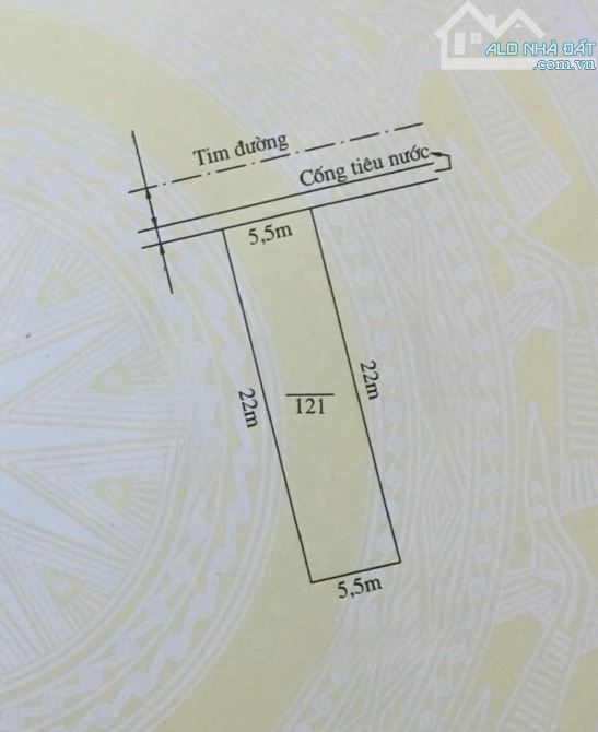 Bán đất mặt đường Đông An gần ngã 6 Cát Bi - 121m2 ngang 5,5 - Tây Bắc - 1