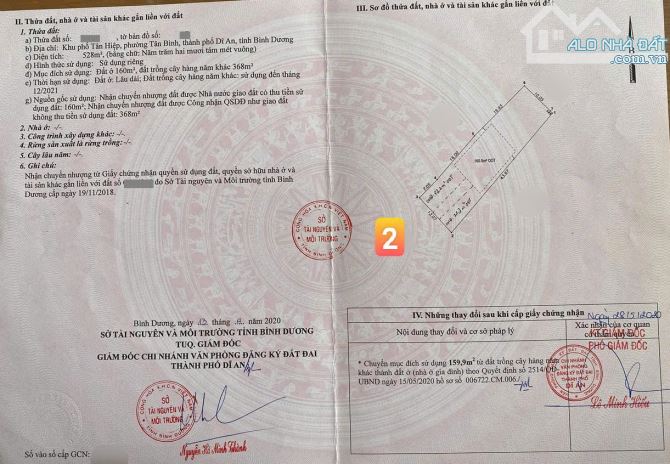 Bán đất 13.1x43.7m, hẻm Trương Văn Vĩnh p. Tân Bình gần chợ Phú An - 2