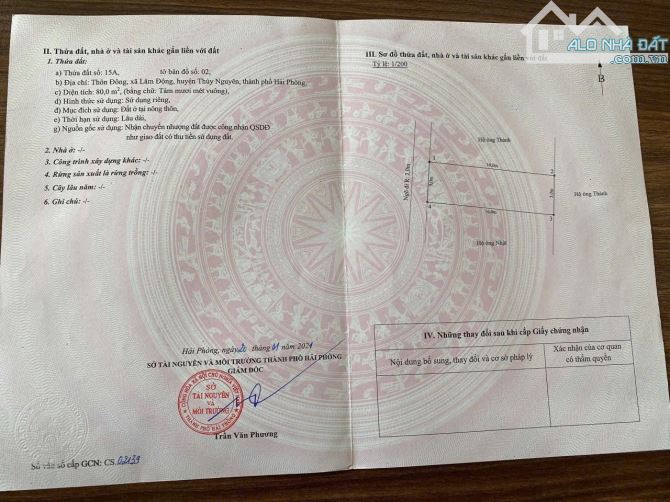 Bán lô đất xã Lâm Động (cũ) gần chục thôn cực đẹp ở hải phòng - 3