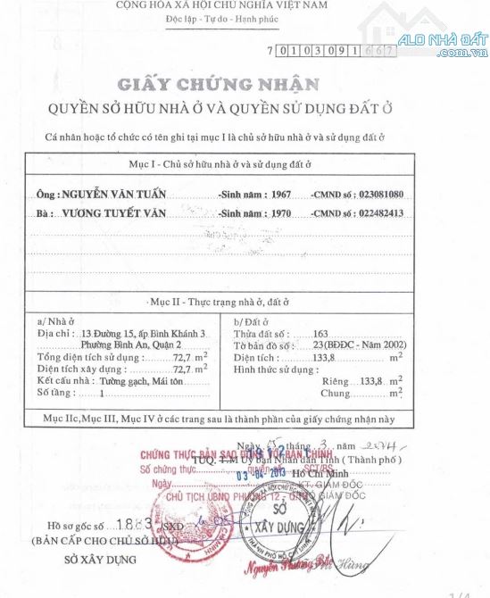 BÁN ĐẤT GÓC 2 MẶT HẺM ĐƯỜNG 12 TRẦN NÃO 12x11 - 5