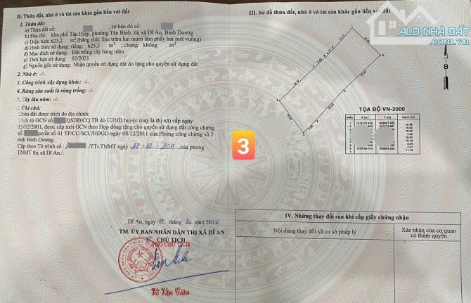 gấp 3 lô đất 514-625,2m2 6ty Lô Có TL cách đường Trương Văn Vĩnh 100m p.Tân Bình, Tp.Dĩ An - 7