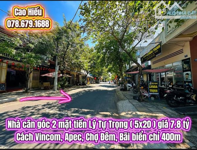 💥Nhà căn góc 2 mặt tiền Lý Tự Trọng ( 5x20 ) giá 7.8 tỷ. Nhà trung tâm biển Tuy Hoà