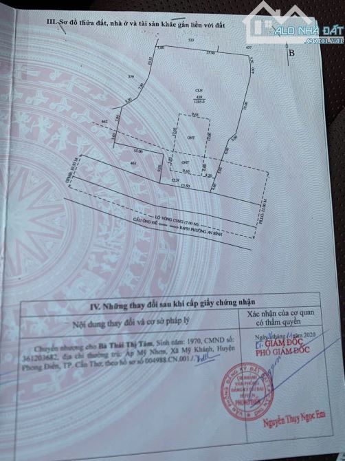 bán đất mặt tiền đường lộ vòng cung, phường an bình, cần thơ, dtsd 1.285m, giá 10.9 Tỷ, - 1