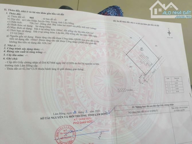 Bán Nhà mà giá chỉ ngang giá đất. xã Hiệp Thạnh, Lâm Đồng. 725m2 - 1