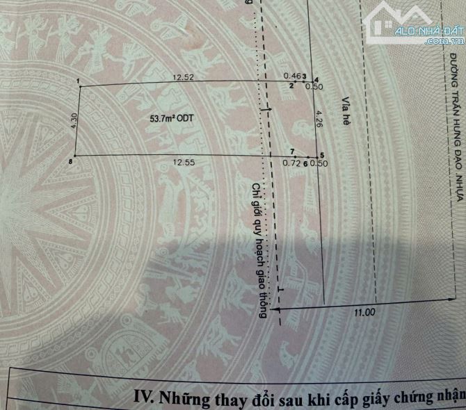 Bán nhà cấp 4 (4.3x13.5m), mặt tiền Trần Hưng Đạo p.Đông Hòa, đang thuê 9tr/th - 1
