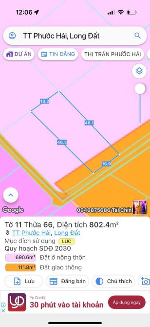 💥 CHỦ NGỘP BÁN NHANH LÔ 2 TỶ TT PHƯỚC HẢI NGAY SAU GLAMPING ĐỒNG GIÓ - 1