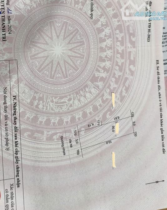 DT:30m đất TĐC PHƯƠNG NHỊ, LIÊN NINH, giá 5.55 tỷ, 2 vỉa hè, kinh doanh - 1