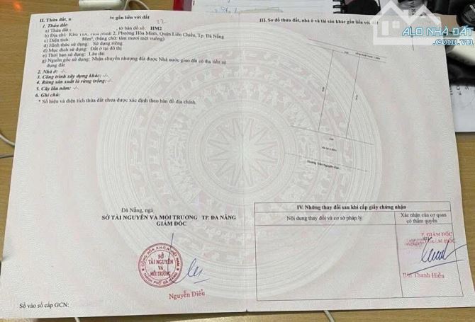 Đất mặt tiền đường 10m5  Trần Nguyên Đán. Cách biển 500m. S= 80m2 ( 5x16) Giá: 6.299 tỷ - 2