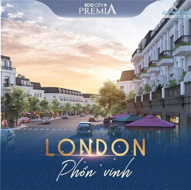 🔥 DUY NHẤT 1 CẶP nhà phố tại phân khu London - EcoCity Premia❌10,6ty - 2