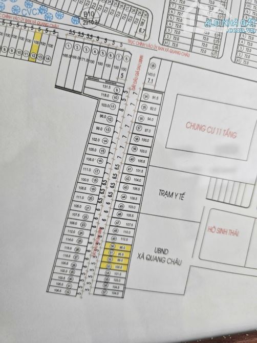 Cần bán lô đất đấu giá Quang Châu gần 3 tòa chung cư 19 tầng - Bắc Ninh. Giá rẻ 3,550 tỷ - 2