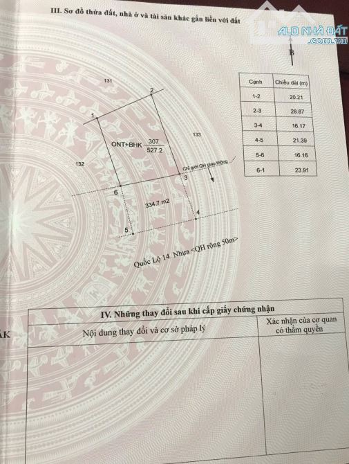 Đất mặt tiền Quốc Lộ 14 đoạn trung tâm xã Hoà Khánh BMT - 4