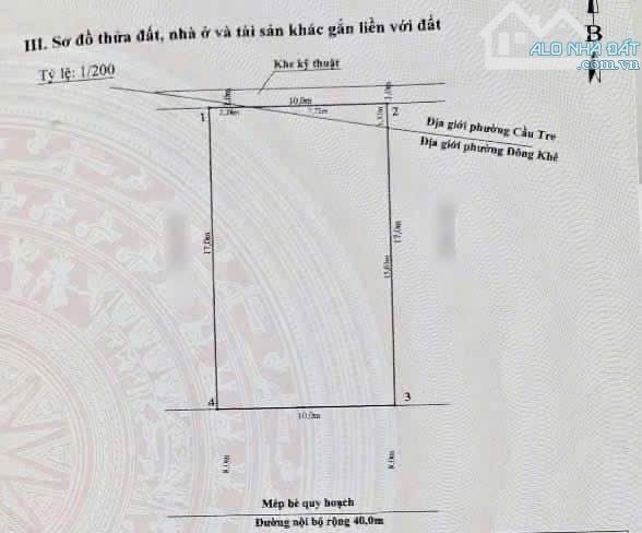 BÁN 170m ĐẤT LÔ 3D LÊ HỒNG PHONG ĐƯỜNG RỘNG 40m XÂY KHÁCH SẠN NHÀ HÀNG